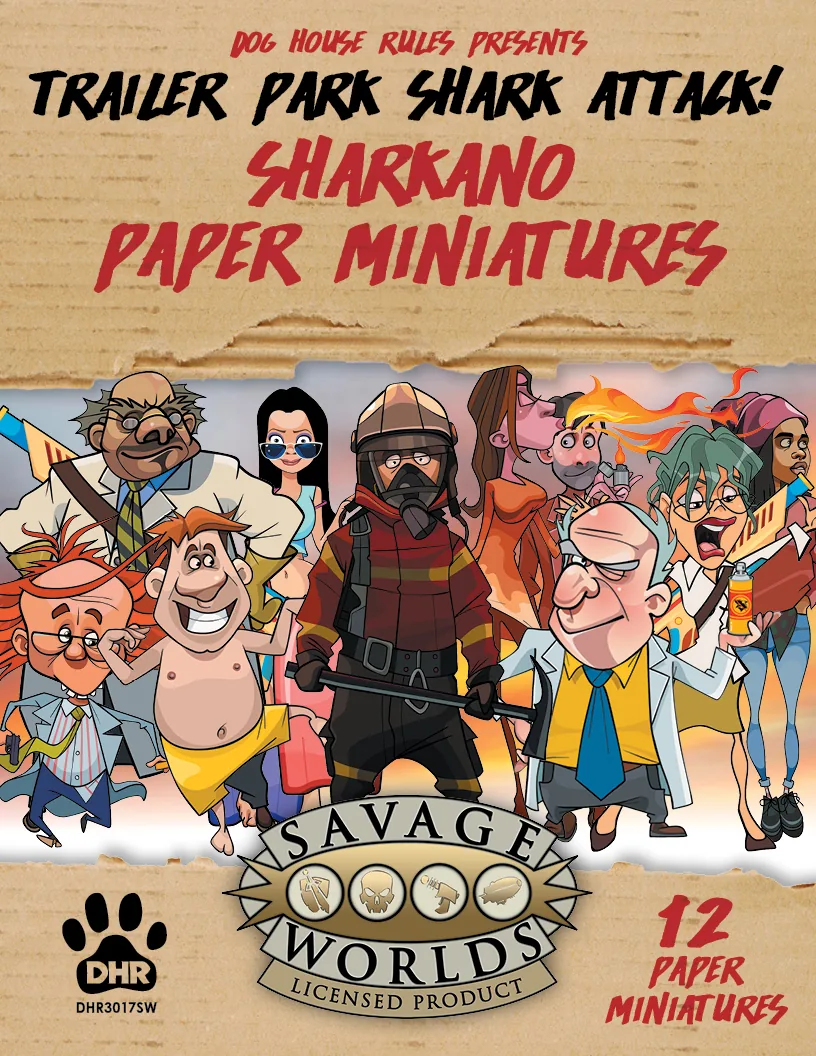 Paper Minis for Trailer Park Shark Attack